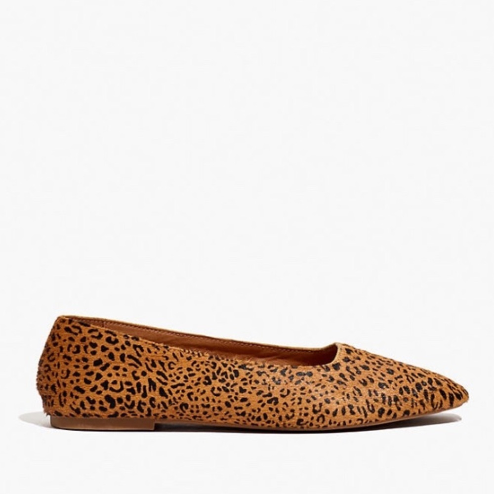 Madewell Cory Flat Leopard Print Calf Hair Sz 8.5 - Picture 8 of 12